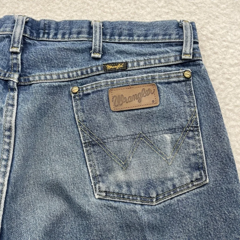 Wrangler Jeans Mens 38x34 George Straight Cowboy Cut Natural Wear Faded 13MGSHD